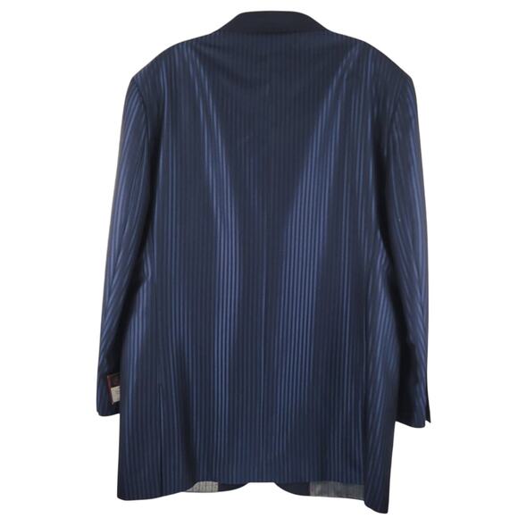 Pallini Navy Oxford Superior 150's Men's Suit Jacket 42R 36W NWT - Picture 2 of 7